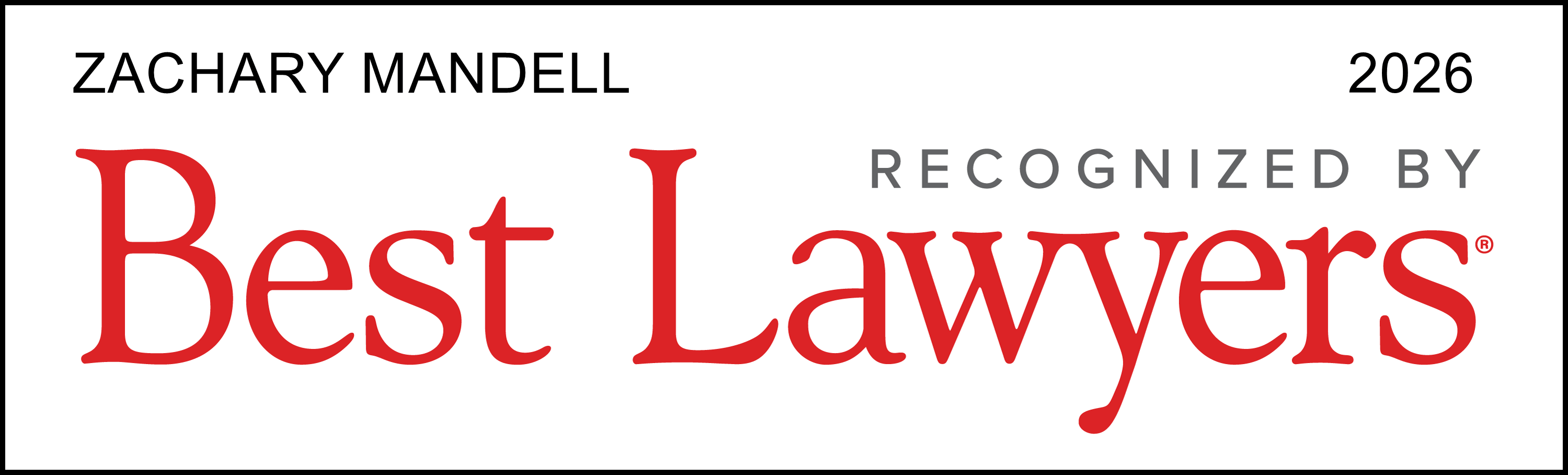 2026 Best Lawyers Zachary Mandell