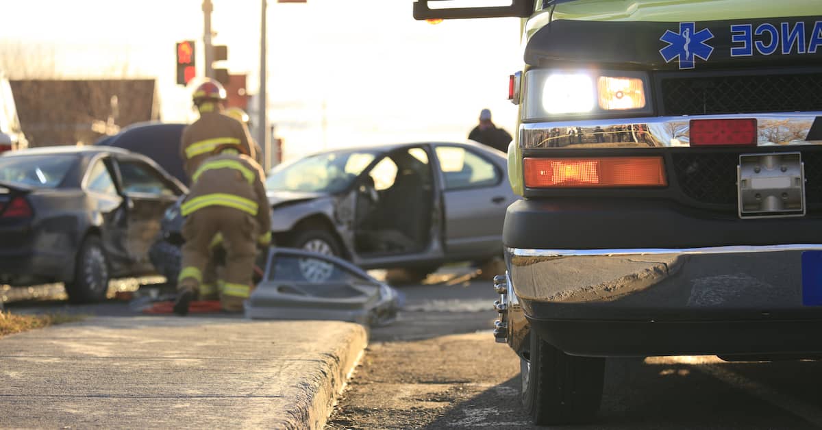 emergency responders work at a crash scene | Mandell, Boisclair and Mandell, Ltd